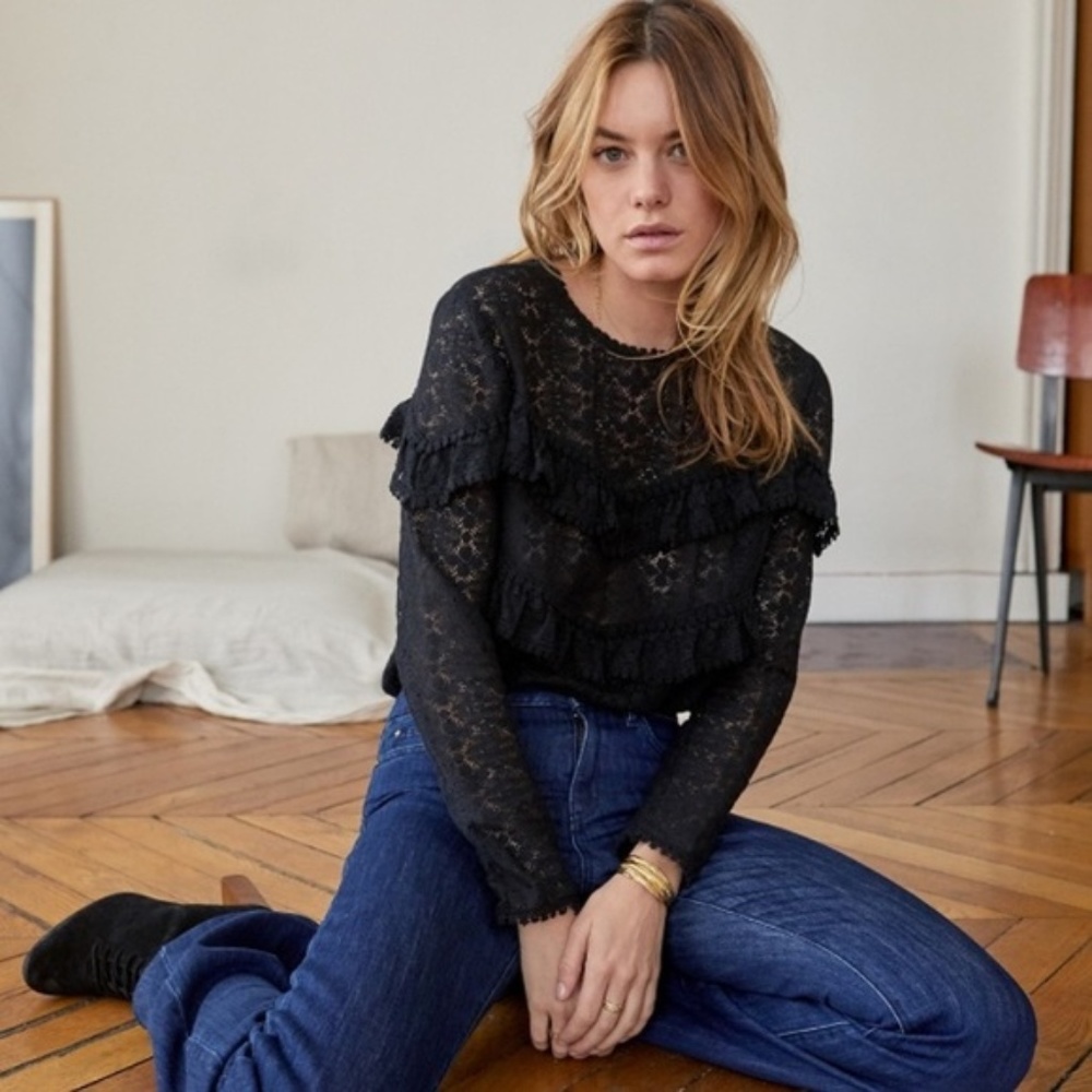 Ninon Blouse (Black) - Sezane